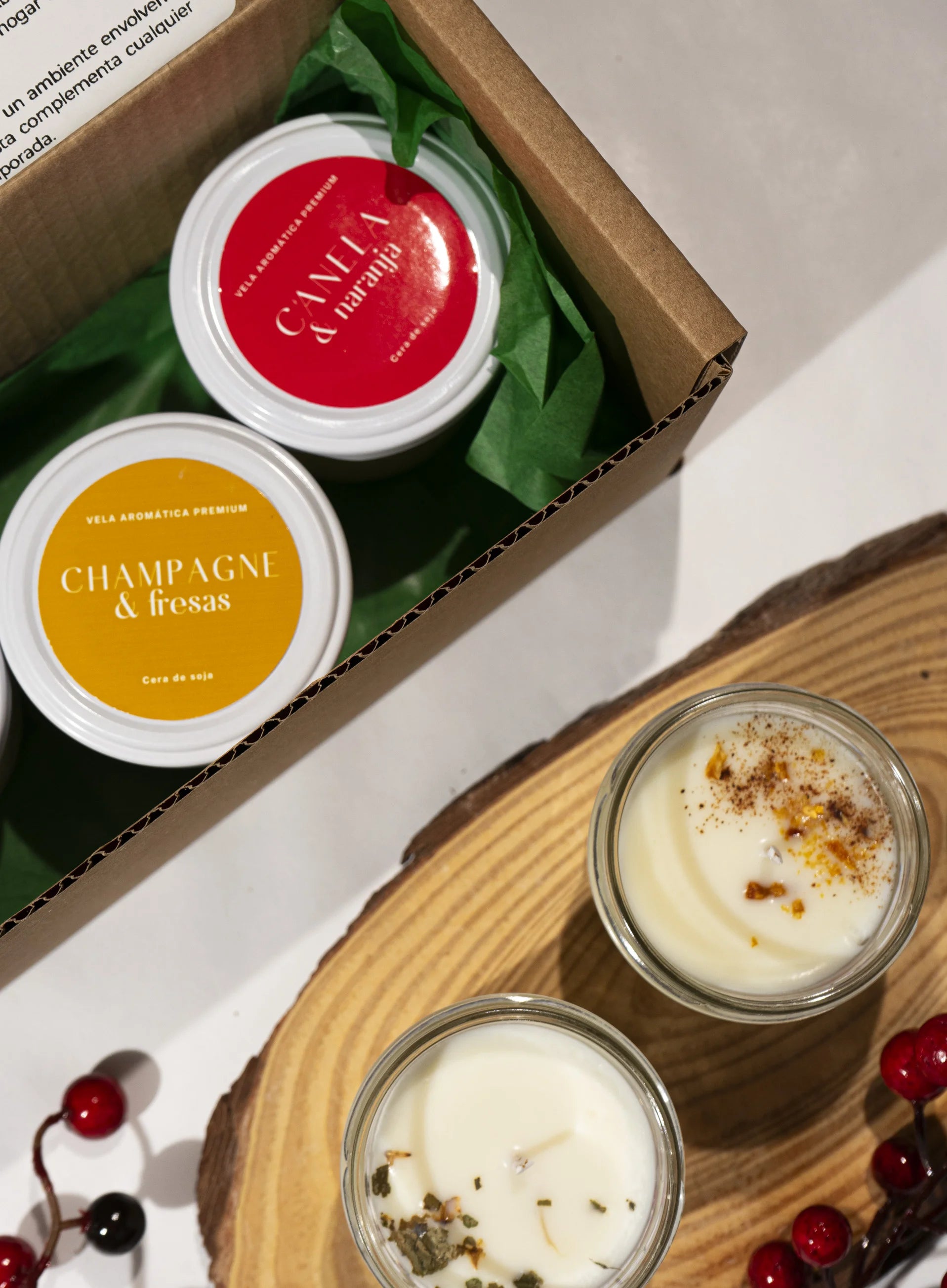 Pack aromas de Navidad: 3 velas aromáticas